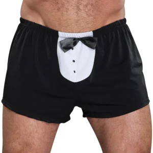 Male Power Novelty Tuxedo Boxer-Black