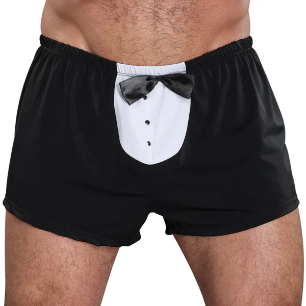 Male Power Novelty Tuxedo Boxer-Black